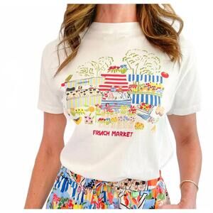 NEW FRNCH ivane short sleeve tee in white